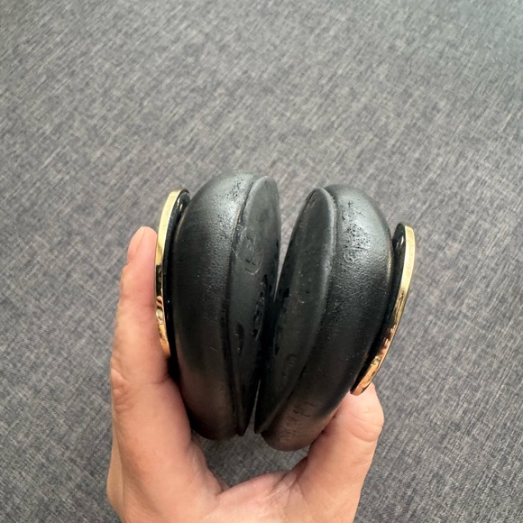 Tory Burch Black Leather Reva Logo Ballet Flats - Size 9 - Picture 6 of 14